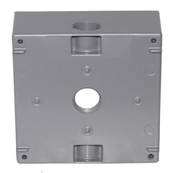 Sigma Engineered Solutions New Work 31 cu in Square Metallic 2 gang Weatherproof Box Gray