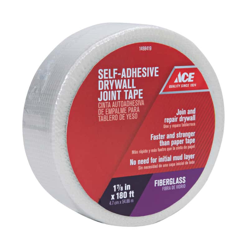Ace 180 ft. L X 1.88 in. W Fiberglass Mesh White Self Adhesive Drywall