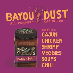 Chef J's BBQ Provisions Bayou Dust BBQ Rub 7 oz