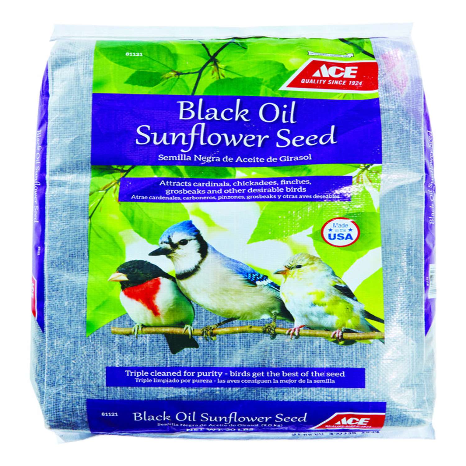 Ace Songbird Black Oil Sunflower Seed Wild Bird Seed 20 lb Ace Hardware