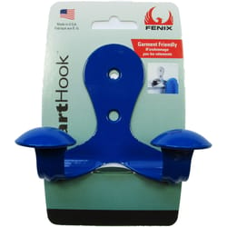 FENIX SmartHook 3.5 in. L Powder Coated Blue Steel Contemporary Double Hook 15 lb. cap. 1 pk