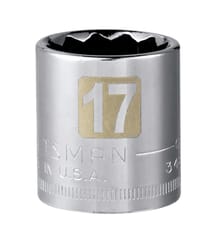 Craftsman 17 mm S X 3/8 in. drive S Metric 12 Point Standard Socket 1 pc