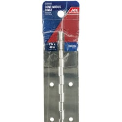 Ace 2 in. W X 48 in. L Nickel Steel Continuous Hinge 1 pk