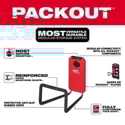 Milwaukee Packout Shop Storage Small Black/Red Plastic 9.5 in. L Wide Hook 1 pk
