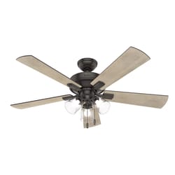 Hunter Crestfield 52 in. Bronze LED Indoor Ceiling Fan