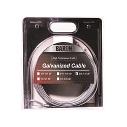 Baron Galvanized Steel 3/8 in. D X 50 ft. L Aircraft Cable