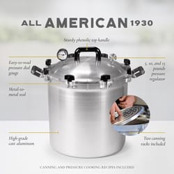 All American 1930 Aluminum Pressure Canner 41.5 qt Silver