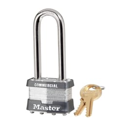 Master Lock 1KALJ 1-5/16 in. H X 1-3/4 in. W X 7/8 in. L Steel 4-Pin Cylinder Padlock Keyed Alike