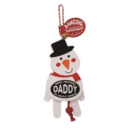 Christmas Dancing Decor Multicolored Daddy Ornament 5 in.