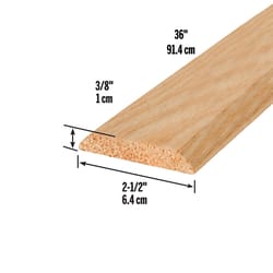 M-D BUILDING PRODUCTS 0.375 in. H X 2.5 in. W X 36 in. L Natural Hardwood Flat Top Threshold Oak