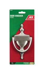 Ace 7 in. L Satin Nickel Brass Door Knocker