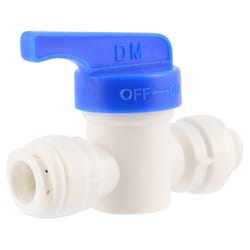 SharkBite 3/8 in. Push-Fit X 3/8 in. Plastic Shut-Off Valve