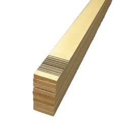 Midwest Products 3/16 in. X 1 in. W X 2 ft. L Basswood Sheet #2/BTR Premium Grade