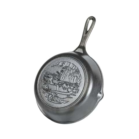 Lodge Set Of 2 Black Cast Iron Wildlife Series-Mallard Skillet 8