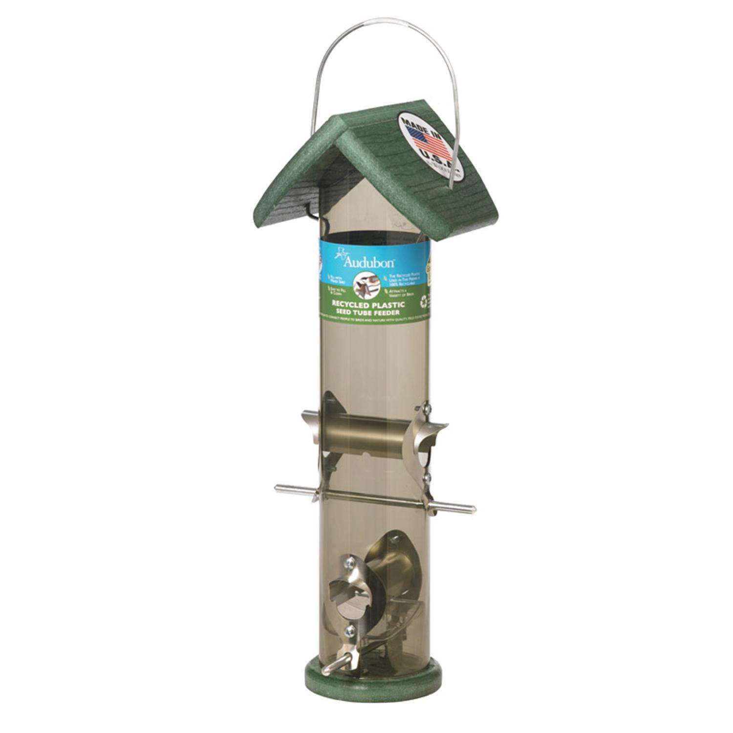 Audubon Going Green Wild Bird 2 lb Plastic Mixed Seed Tube Bird Feeder