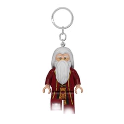 LEGO Harry Potter Plastic Burgundy/Gold Dumbledore Keychain w/LED Light