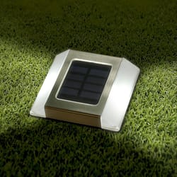 Classy Caps Silver Solar Powered 0.2 W LED Pathway Light 1 pk