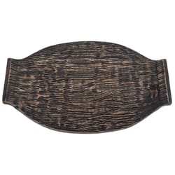 Karma 10.75 in. W X 16.75 in. L Black Wood Serving Tray