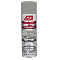 Ace Rust Stop Satin Stone Gray Protective Enamel Spray Paint 15 oz