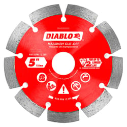 Diablo 5 in. D X 7/8 in. Diamond Masonry Cut-Off Disc 1 pk