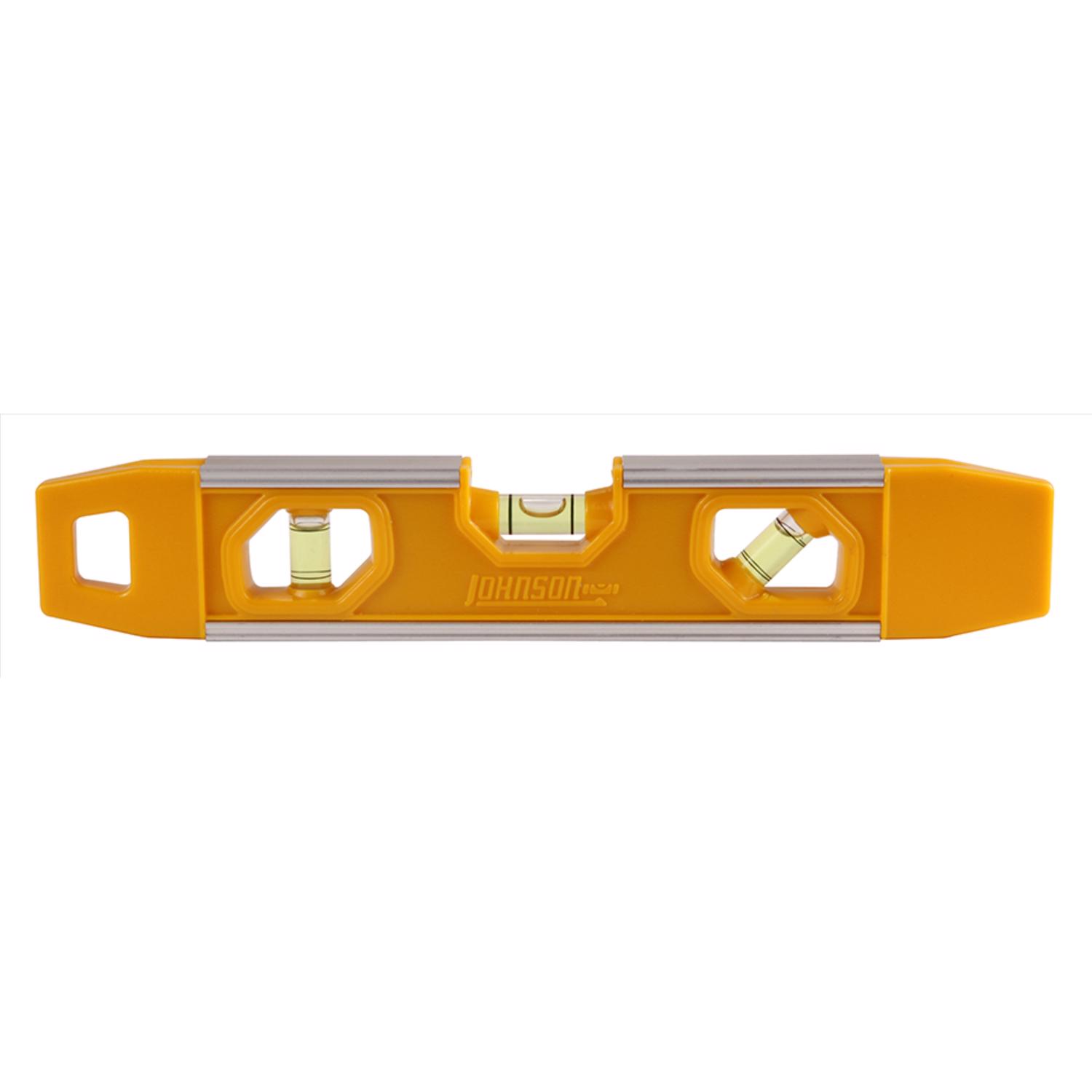 Johnson 9 in. Aluminum Magnetic Torpedo Level 3 vial