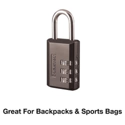 Master Lock 1-3/16 in. W Steel 3-Dial Combination Luggage Lock