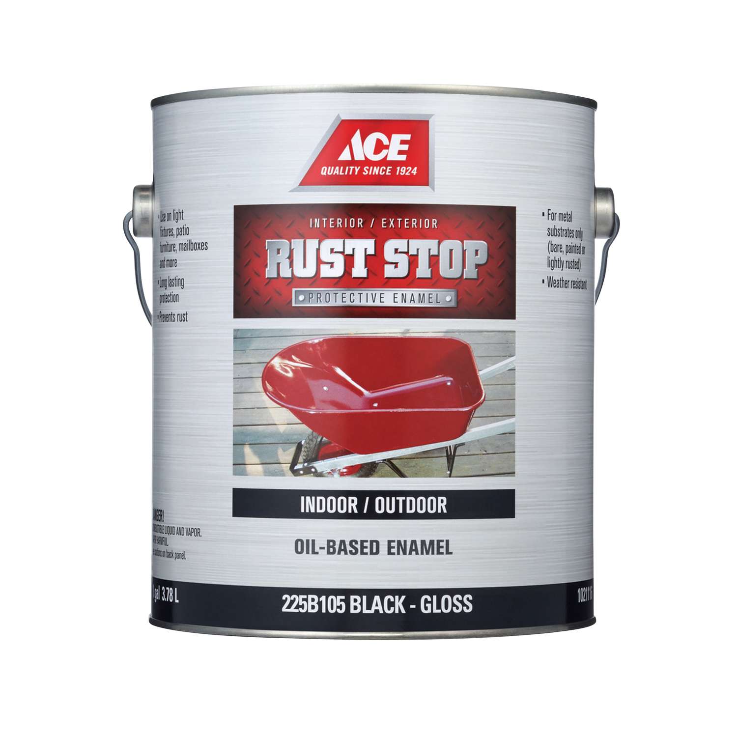 Ace Rust Stop Indoor Outdoor Gloss Black Oil Based Ace Rust Stop Indoor Outdoor Gloss Black Oil Based