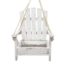 Backyard Essentials Wood Adirondack Chair Hanging Tray Bird Feeder