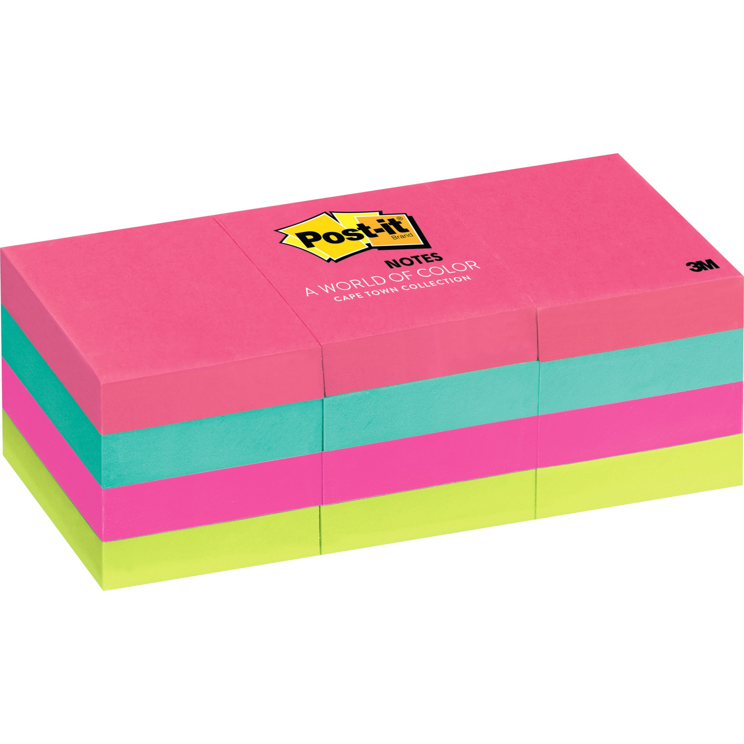 Post-it 2 in. W X 1.5 in. L Assorted Sticky Notes 12 pad - Ace Hardware