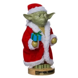 Kurt S. Adler Star Wars Green  Yoda in Santa Robe Nutcracker 9 in.