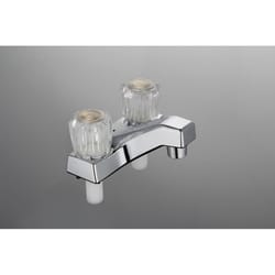 Home Plus Chrome Traditional Centerset Bathroom Sink Faucet 4 in.