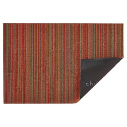 Chilewich 24 in. W X 36 in. L Orange Skinny Stripe Polyester/Vinyl Utility Mat