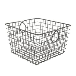 Spectrum Teardrop 12 in. L X 13 in. W X 8 in. H Gray Storage Basket