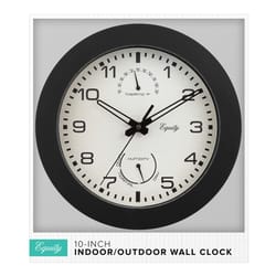 La Crosse 10.65 in. L X 2.45 in. W Indoor and Outdoor Casual Analog Wall Clock Glass/Plastic Brown