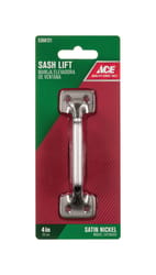 Ace 4 in. L Satin Nickel Nickel Universal Sash Lift Handle 1 pk