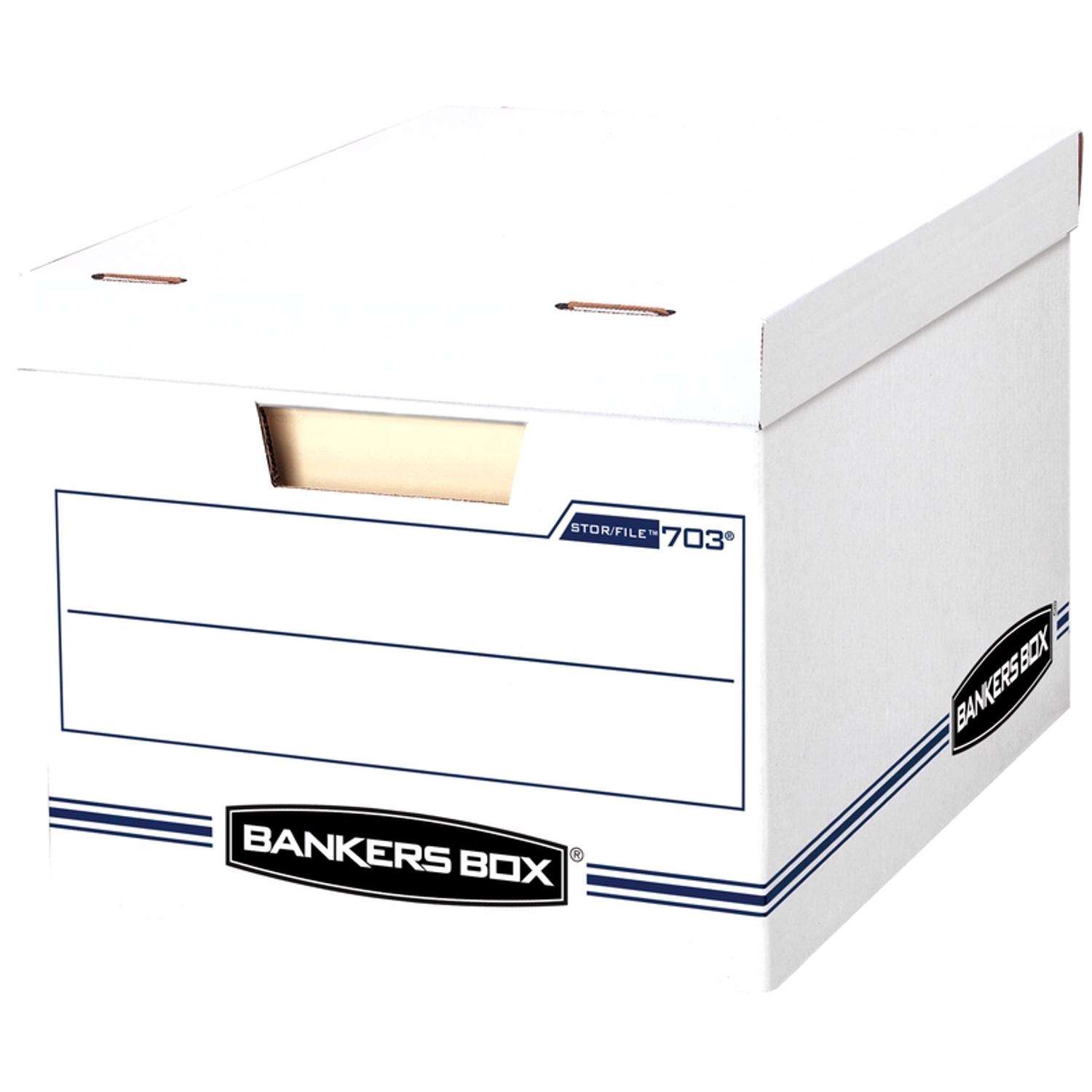 Bankers Box Stor/File Storage Box, Legal Size, String & Button Tie - 4/Pack  