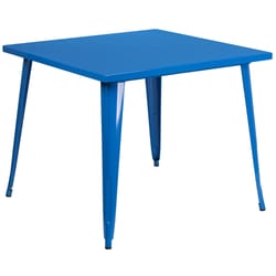 Flash Furniture Blue Square Metal Contemporary Table