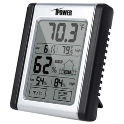 iPower Thermometer 2.99 in. L X 2.48 in. W Silver
