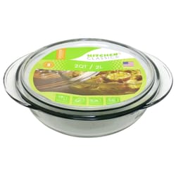 Kitchen Classics 8-3/4 in. W X 8-3/4 in. L Covered Casserole Dish Clear