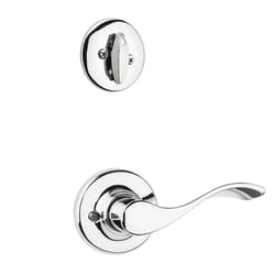 Kwikset Balboa Lever Polished Chrome Inside Trim Handleset 1-3/4 in.