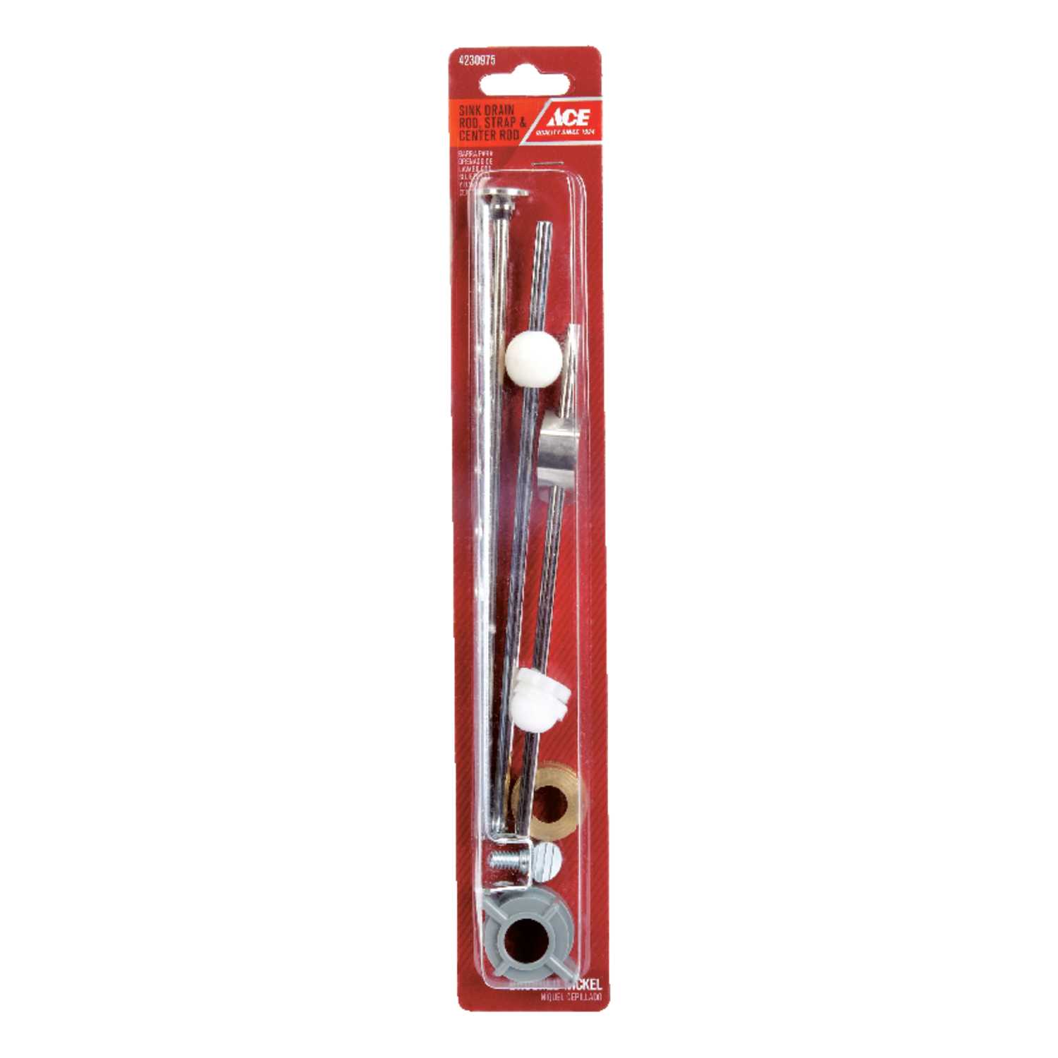 Ace N A Dia Sink Drain Rod and Strap Chrome Nickel Ace Ace N A Dia Sink Drain Rod and Strap Chrome Nickel Ace