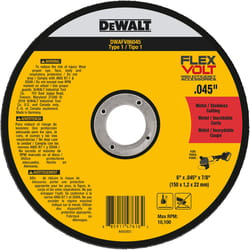 DeWalt FlexVolt 6 in. D X 7/8 in. Ceramic Metal Cutting Wheel 1 pc