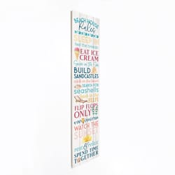 P Graham Dunn Multicolored Wood 60 in. H X 14 in. L X 0.75 in. W Beach House Rules Porch Sign
