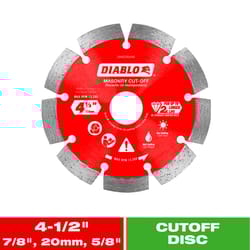 Diablo 4-1/2 in. D X 7/8 in. Diamond Masonry Cut-Off Disc 1 pk