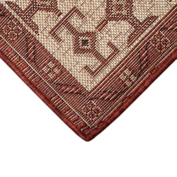 Liora Manne Carmel 8 ft. W X 5 ft. L Red Kilim Polypropylene/Polyester Area Rug