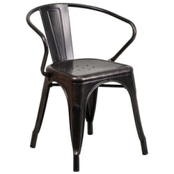 Flash Furniture Black Steel Frame Bistro Chair