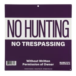 Sunburst Systems English Purple Safety Sign 12 in. H X 12 in. W