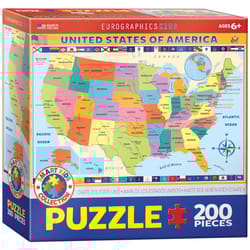 Eurographics Map of USA Jigsaw Puzzles Multicolored 200 pc