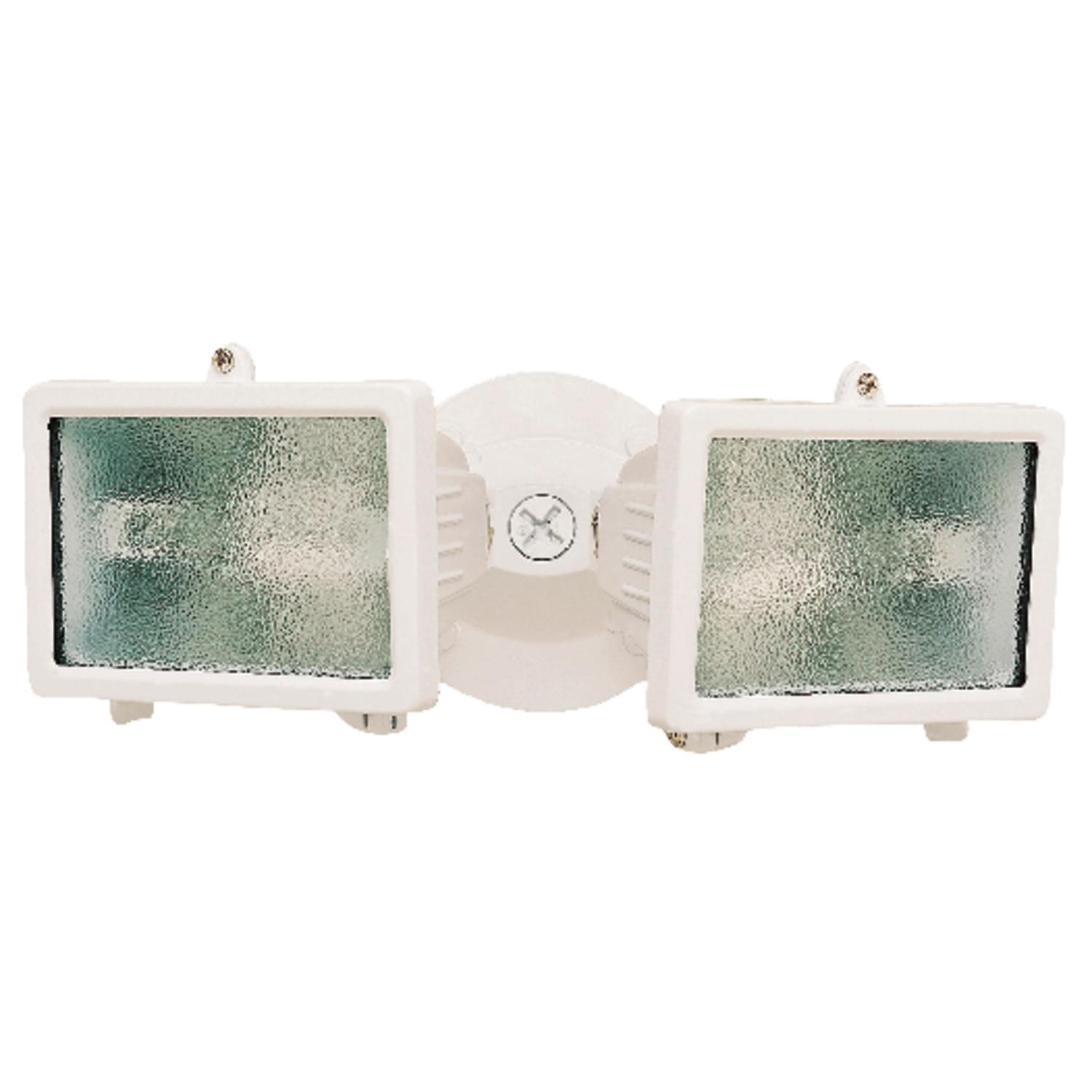 UPC 016963550247 product image for Heath Zenith 150 W White Compact Twin Halogen Floodlight (HZ-5502-WH) | upcitemdb.com