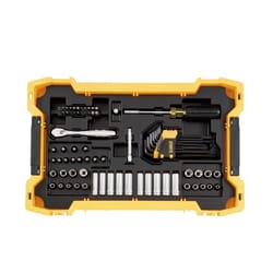 DeWalt ToughSystem 1/4 and 3/8 in. drive Metric/SAE Mechanic's Tool Set 131 pc